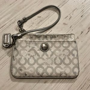 COACH leather wristlet